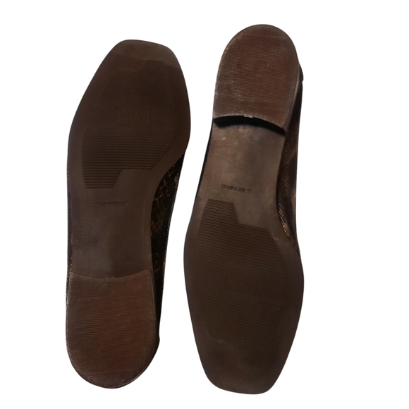 STUART WEITZMAN Black & Gold Snake Print Leather Loafer w/Tassels Sz 8.5 - Picture 7 of 9